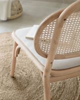 Kave Home Fauteuil Doriane Eikenhout en Rotan - thumbnail