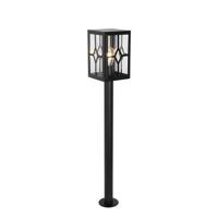 QAZQA Klassieke staande buitenlamp zwart 100 cm IP44 - Dover