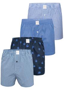 MG-1 MG-1 Wijde Boxershorts Heren Core Blauw 4-Pack