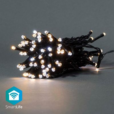 Nedis SmartLife Decoratieve LED | Wi-Fi | 50 LED&apos;s | 5 m | 1 stuks - WIFILX02W50 WIFILX02W50