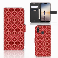 Huawei P20 Lite Telefoon Hoesje Batik Rood