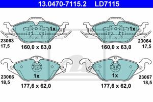 Remmenset, remschijf ATE, Remschijftype: Geventileerd: , Inbouwplaats: Vooras, u.a. für Opel, Vauxhall