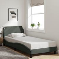 Bedframe zonder matras 90x190 cm stof donkergrijs