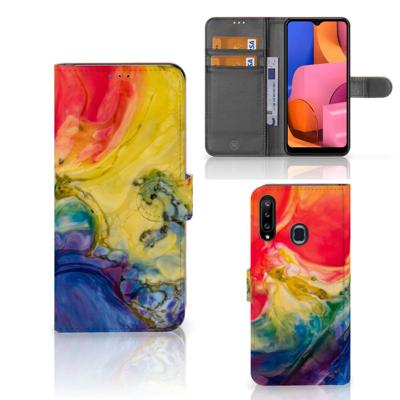 Hoesje Samsung Galaxy A20s Watercolor Dark Hoesje Samsung Galaxy A20s Watercolor Dark