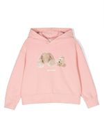 Palm Angels Kids hoodie à imprimé ourson - Rose - thumbnail