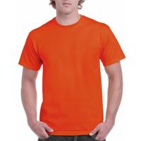 T-shirts oranje voor heren - zware 200gr kwaliteit - Basic shirts - Katoen - Korte mouwen - thumbnail