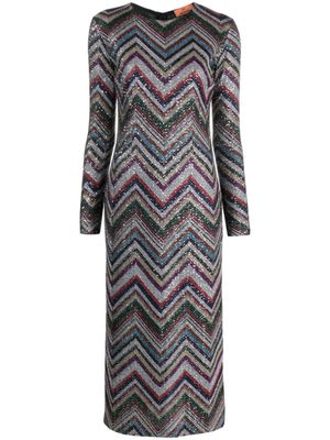 Missoni robe mi-longue à ornements de sequins - Noir