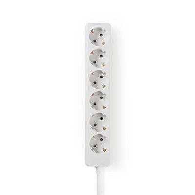 Nedis EXSO615F1WT Stekkerdoos Beschermend Contact 6-wegs 1,5 M Wit