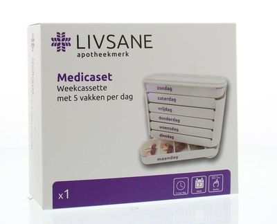 Medicaset medicijnbox wit 5V braille