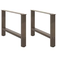 Salontafelpoten 2 st 70x(42-43) cm staal naturel