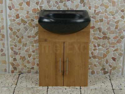 Badmöbel wandhängend Arjuna Cabinet 45x25,5x65 cm mit Waschbecken aus Terrazzo