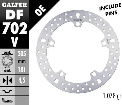 GALFER Rotor df702 type v rigid