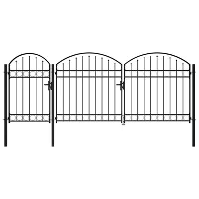 Tuinpoort Zwart 175 x 400 cm
