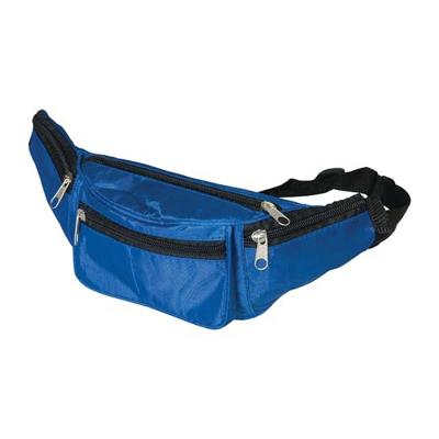 Voordelig heuptasje - buideltasje - blauw - 29 x 10 cm - polyester - volwassenen