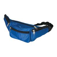 Voordelig heuptasje - buideltasje - blauw - 29 x 10 cm - polyester - volwassenen