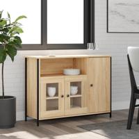 Dressoir 100x35x75 cm bewerkt hout sonoma eikenkleurig