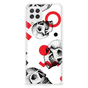 Silicone Back Case Samsung Galaxy A22 4G | M22 Skull Red