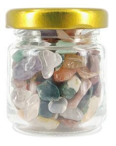 Trommelstenen Mix in Glas (60 gram)