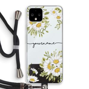 Daisies: Pixel 4 Transparant Hoesje met koord