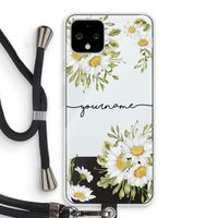 Daisies: Pixel 4 Transparant Hoesje met koord