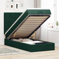 Ottoman bed met matrassen en LED's 100x200cm fluweel