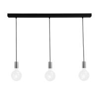 Masterlight Chrome pendel hanglampConcepto 3-lichts zwart met grijs - 2237-07-100-3