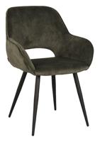 LABEL51 Eetkamerstoel 'Fer' Velvet, kleur Hunter