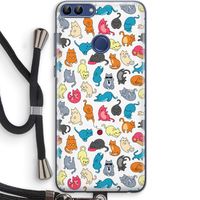 Kleurrijke katten: Huawei P Smart (2018) Transparant Hoesje met koord