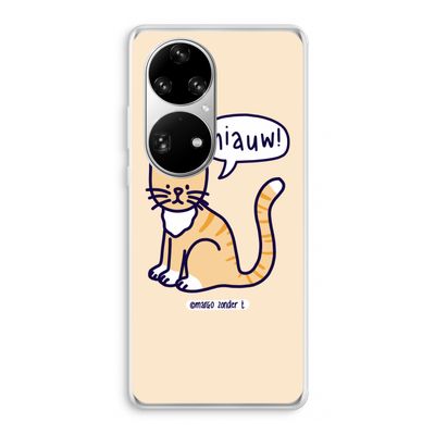 Miauw: Huawei P50 Pro Transparant Hoesje