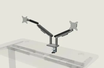 Desktronic Monitorarm Zwart / Dubbel