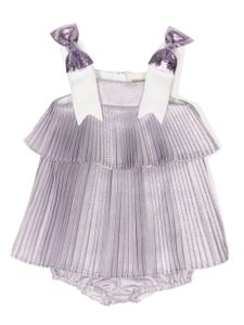 Hucklebones London ensemble robe plissée à volants superposés - Métallisé