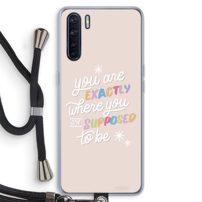 Right Place: Oppo A91 Transparant Hoesje met koord