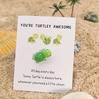 Kaartje "You Are Turtley Awesome" met Groen Schildpad Beeldje - Home & Living - Spiritueelboek.nl