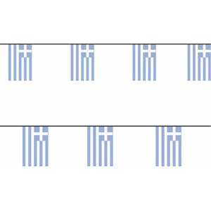 Slinger Griekenlang - 2x - 4 meter - papier - Griekse vlag - versiering