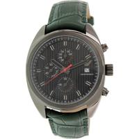 Emporio Armani Herenportivo AR5936 groen lederen analoog quartz horloge