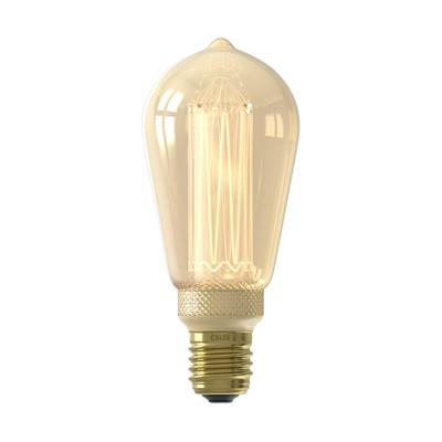 Leen Bakker - LED Rustieklamp - E27 - Glas - Goudkleurig - H14 Cm