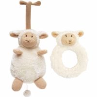 Baby cadeau setje rammelaar en muziek knuffel van Lammy het lammetje - Knuffeldoek