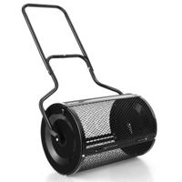 68 cm Lange Compostverspreider Verbeterde Vergrendelingen aan de Zijkant U-Vormige Handgreep voor Potgrond Kunstmest Mest Zwart