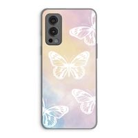 White butterfly: OnePlus Nord 2 5G Transparant Hoesje
