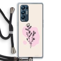 Roses are red: Oppo Find X3 Neo Transparant Hoesje met koord