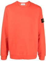 Stone Island Compass-patch cotton sweatshirt - Orange