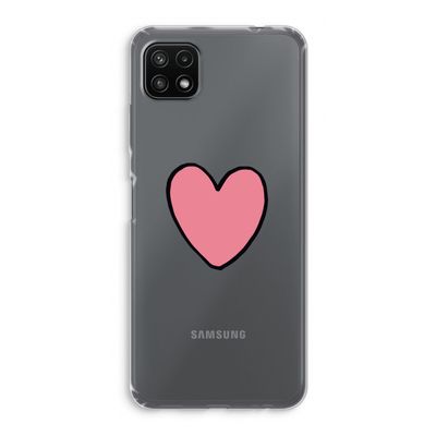Hartje: Samsung Galaxy A22 5G Transparant Hoesje