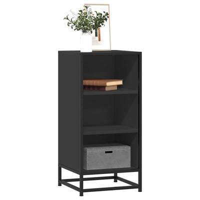 Dressoir 35,5x35x76 cm bewerkt hout en metaal zwart