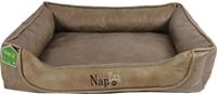 Nap'zzz divan leatherlook duo donkerbruin/bruin 100x80 cm - Gebr de boon