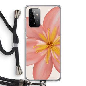 Pink Ellila Flower: Samsung Galaxy A72 5G Transparant Hoesje met koord