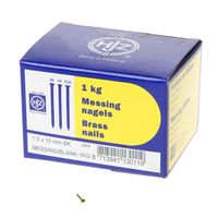 Messing nagels bombe kop 1.5 x 15mm 1kg - thumbnail
