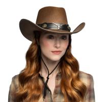 Carnaval Cowboy hoed Wyatt - bruin- volwassenen - Western - themafeest
