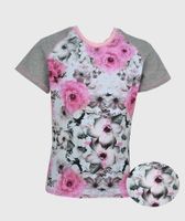 T-shirt Flowers Grey