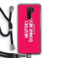 Neuters (roze): Xiaomi Redmi 9 Transparant Hoesje met koord