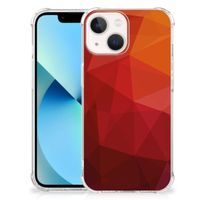 Shockproof Case voor iPhone 13 mini Polygon Red - thumbnail